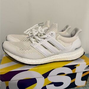 adidas Ultra Boost 1.0 Triple White Sneakers Size 11
